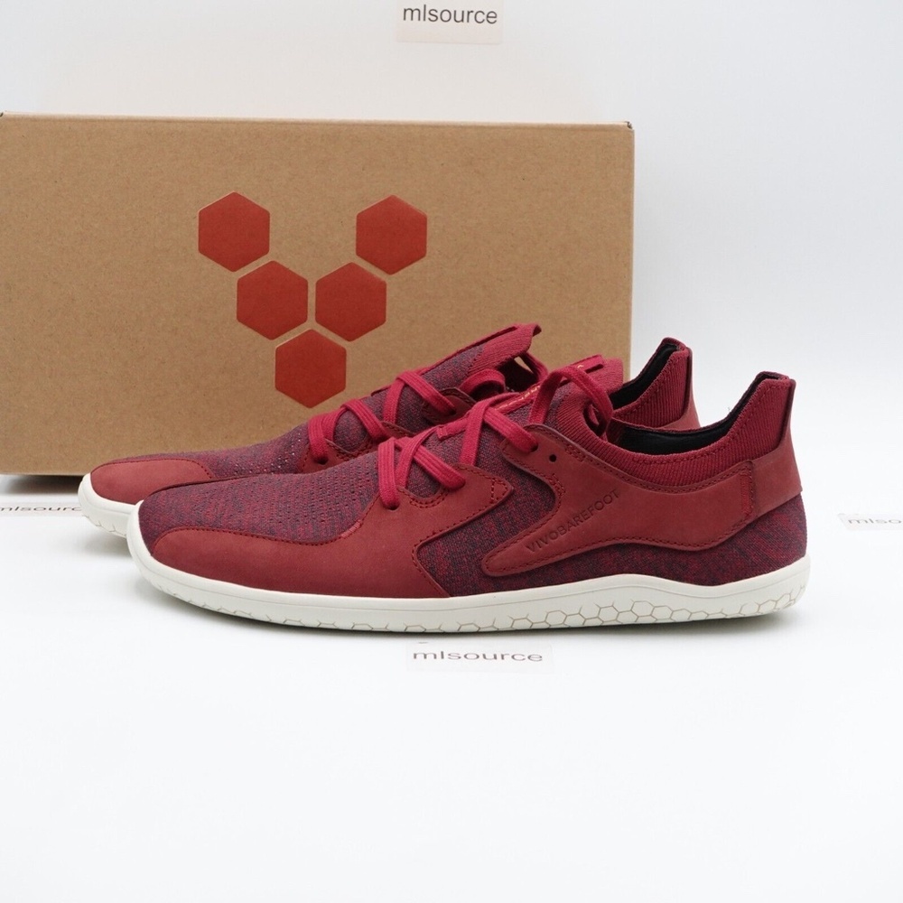 NEW Vivobarefoot Men's Primus Asana II Leather Barefoot Shoes 309312-04 Burgundy